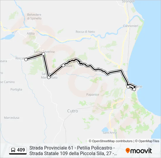 409 Bus Line Map