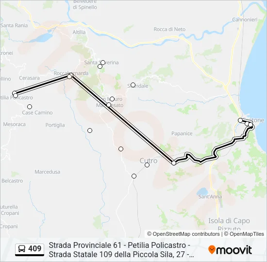 409 Bus Line Map