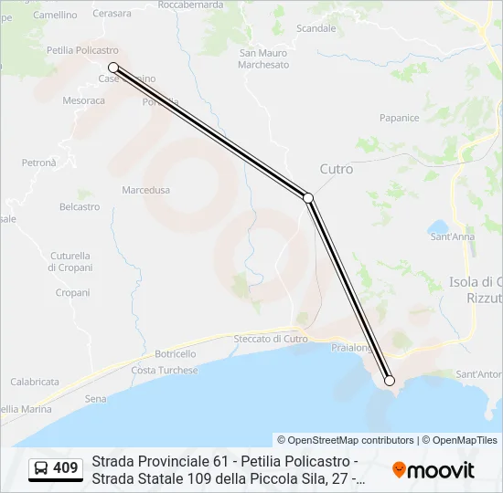 409 Bus Line Map