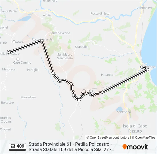 409 Bus Line Map