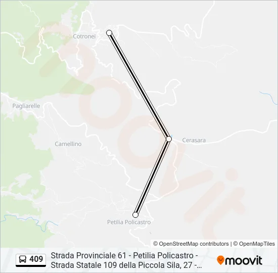 409 Bus Line Map