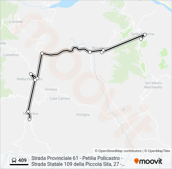 409 Bus Line Map