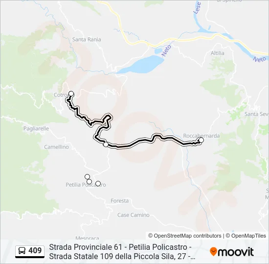 409 Bus Line Map