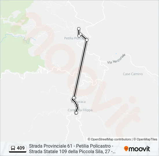 409 Bus Line Map