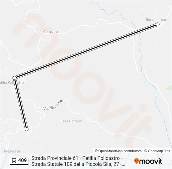 409 Bus Line Map