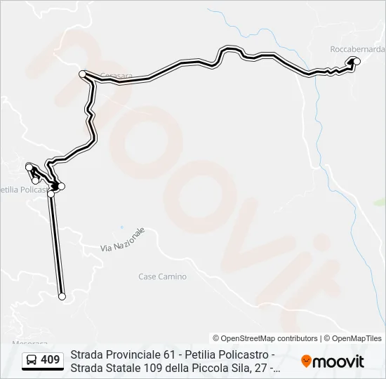409 Bus Line Map
