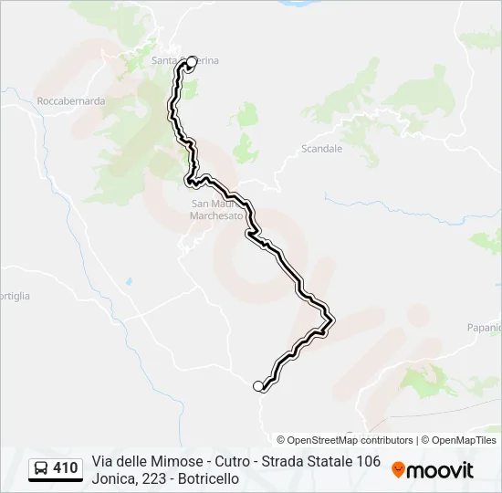 410 Bus Line Map