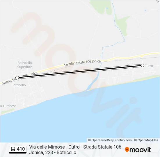 410 Bus Line Map