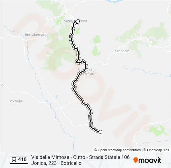 410 Bus Line Map
