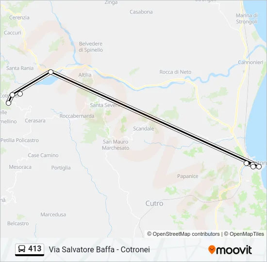 413 Bus Line Map
