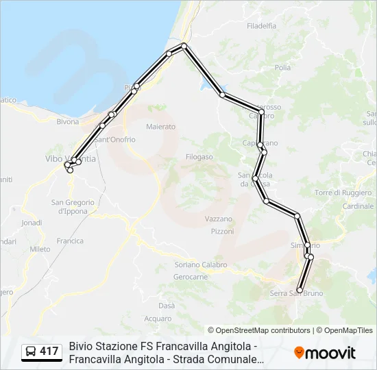 417 Bus Line Map