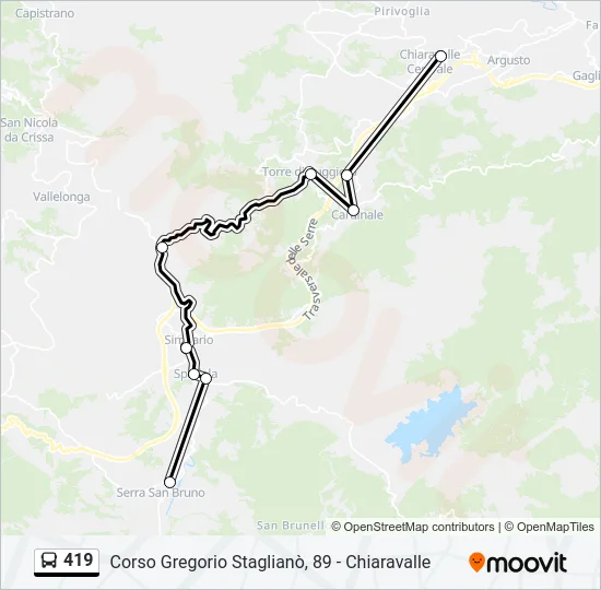 419 Bus Line Map