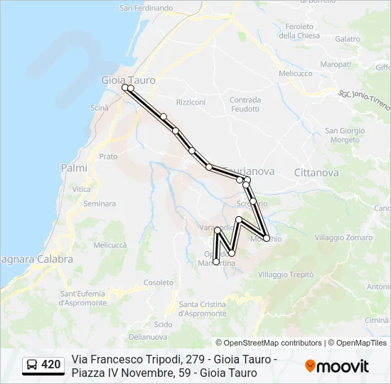 420 Bus Line Map