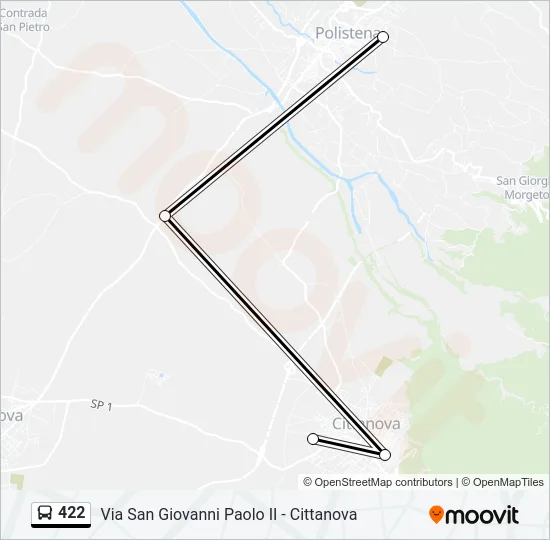 422 Bus Line Map