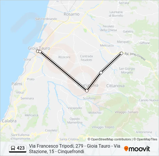 423 Bus Line Map