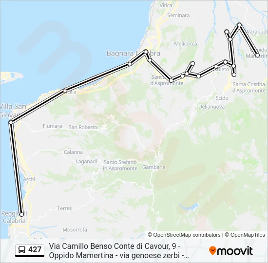 427 Bus Line Map
