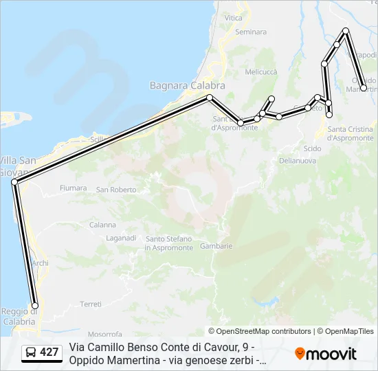 427 Bus Line Map