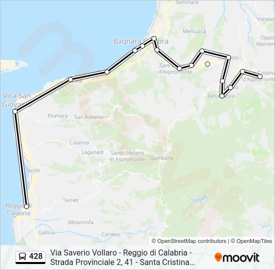 428 Bus Line Map
