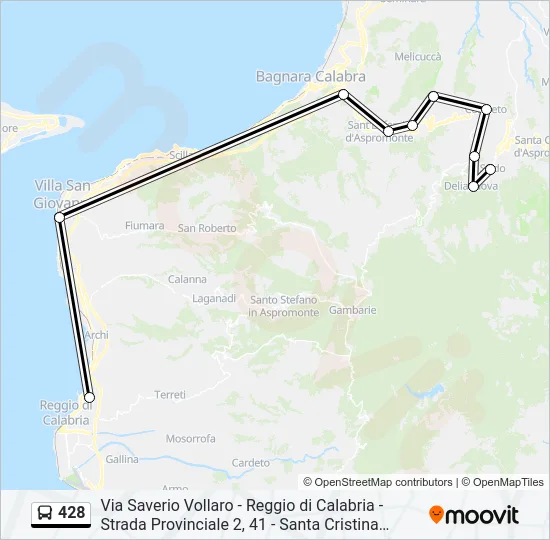 428 Bus Line Map