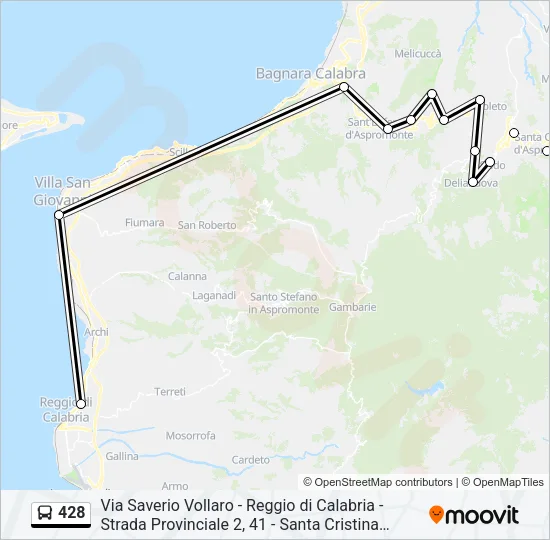 428 Bus Line Map