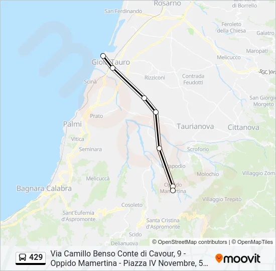 429 Bus Line Map