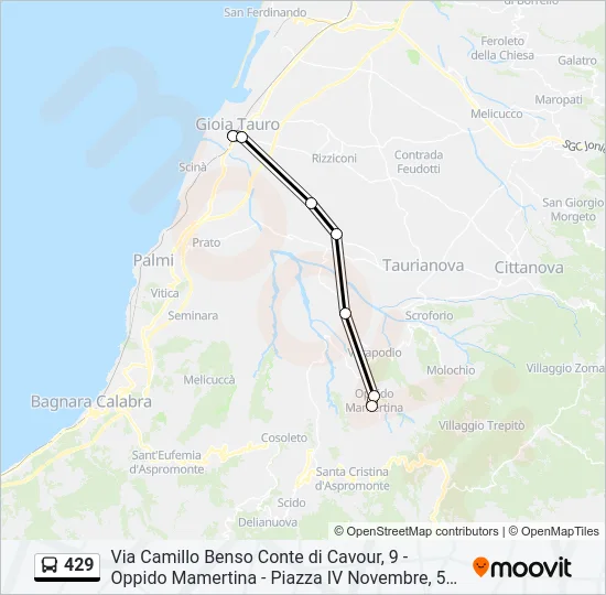 429 Bus Line Map