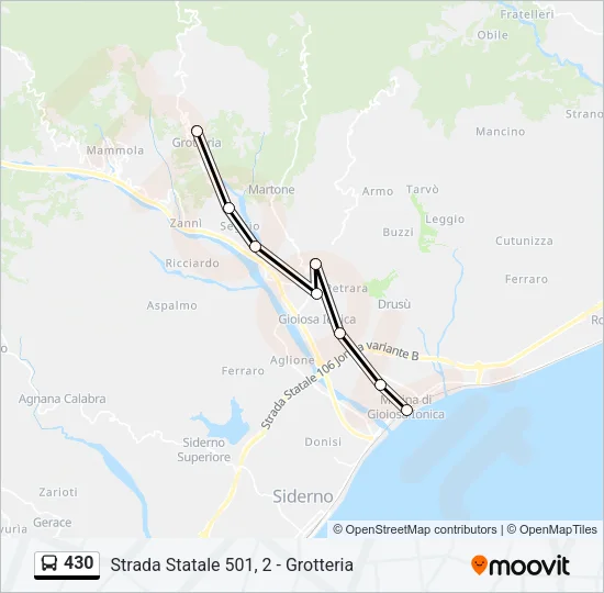 430 Bus Line Map