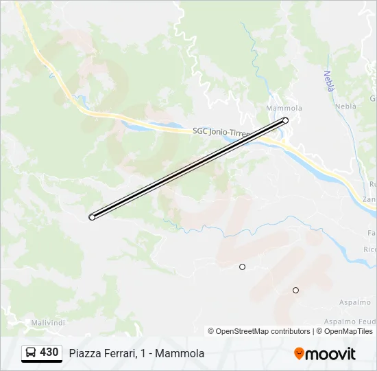 430 Bus Line Map