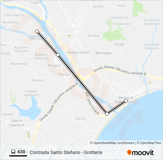 430 Bus Line Map