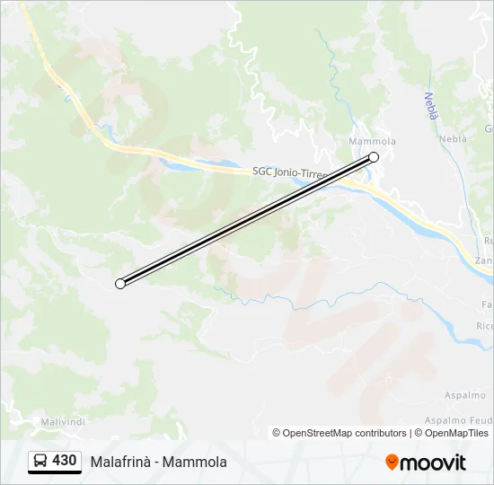 430 Bus Line Map