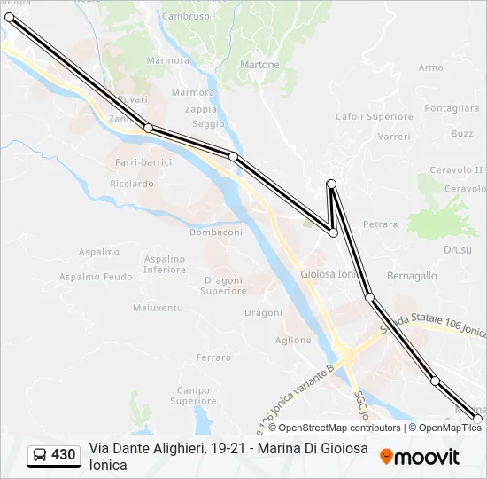 430 Bus Line Map