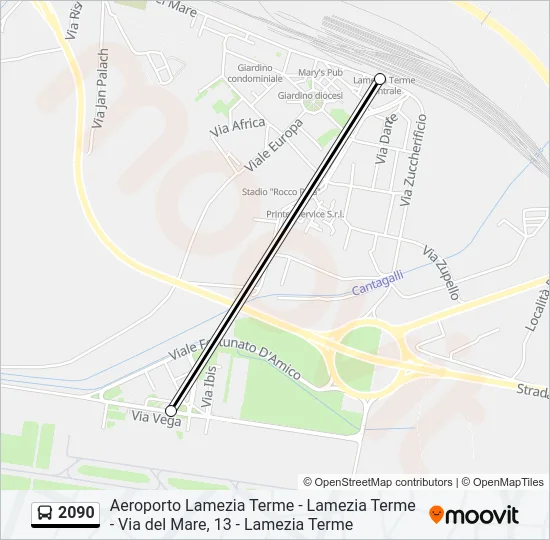 2090 Bus Line Map