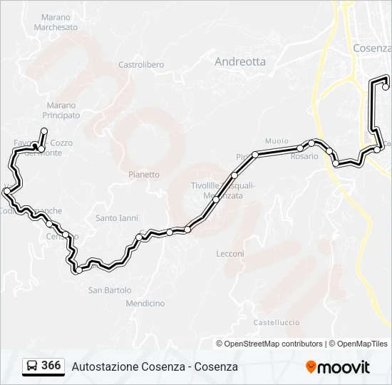 366 Bus Line Map