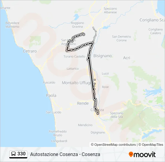 330 Bus Line Map