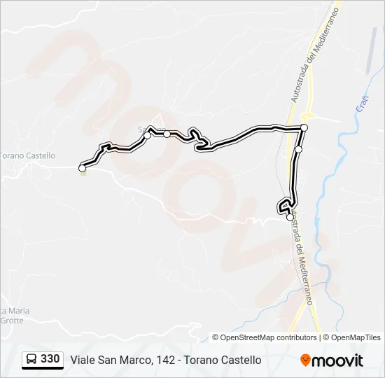 330 Bus Line Map