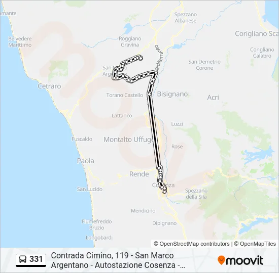 331 Bus Line Map