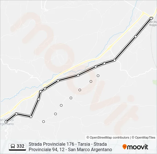 332 Bus Line Map
