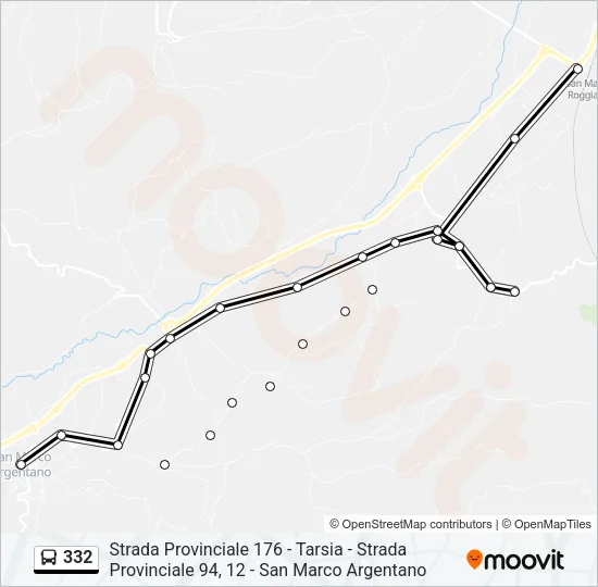332 Bus Line Map