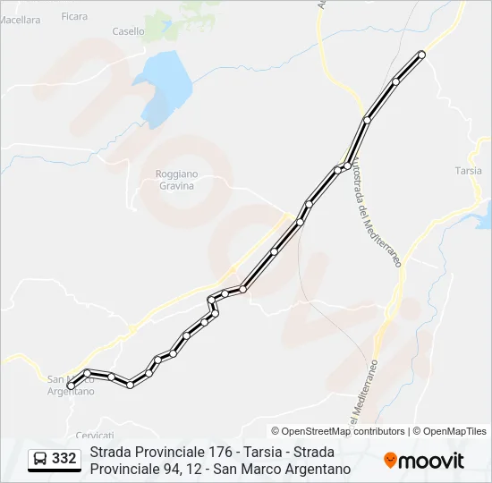 332 Bus Line Map