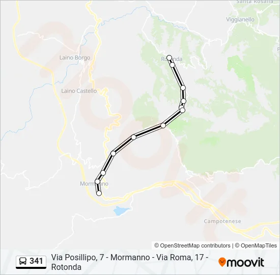 341 Bus Line Map