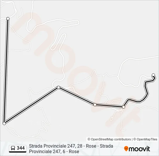 344 Bus Line Map