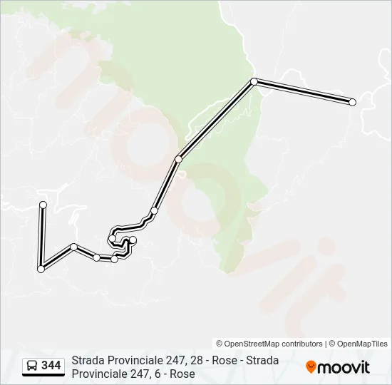344 Bus Line Map