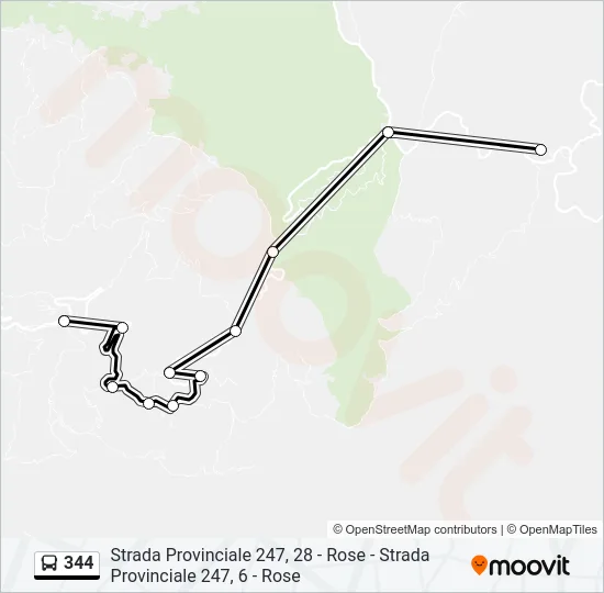 344 Bus Line Map