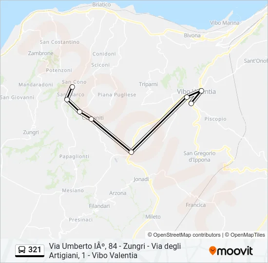 321 Bus Line Map