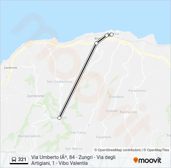 321 Bus Line Map