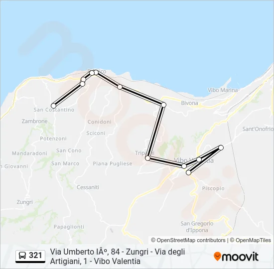 321 Bus Line Map