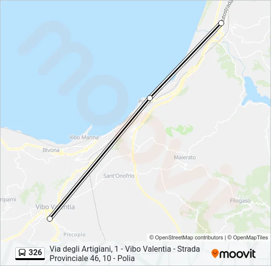 326 Bus Line Map