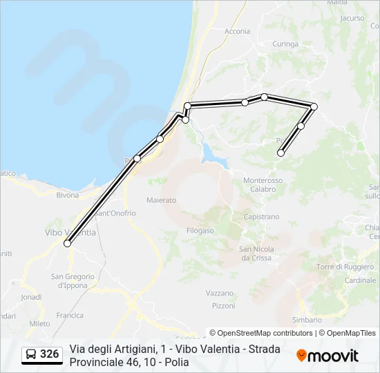 326 Bus Line Map