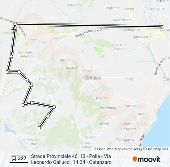327 Bus Line Map