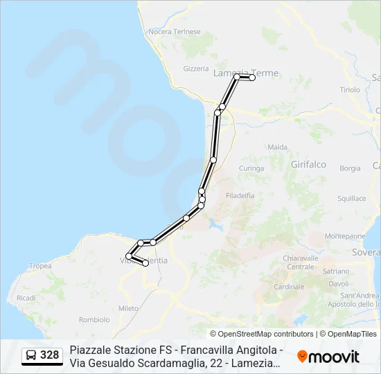 328 Bus Line Map